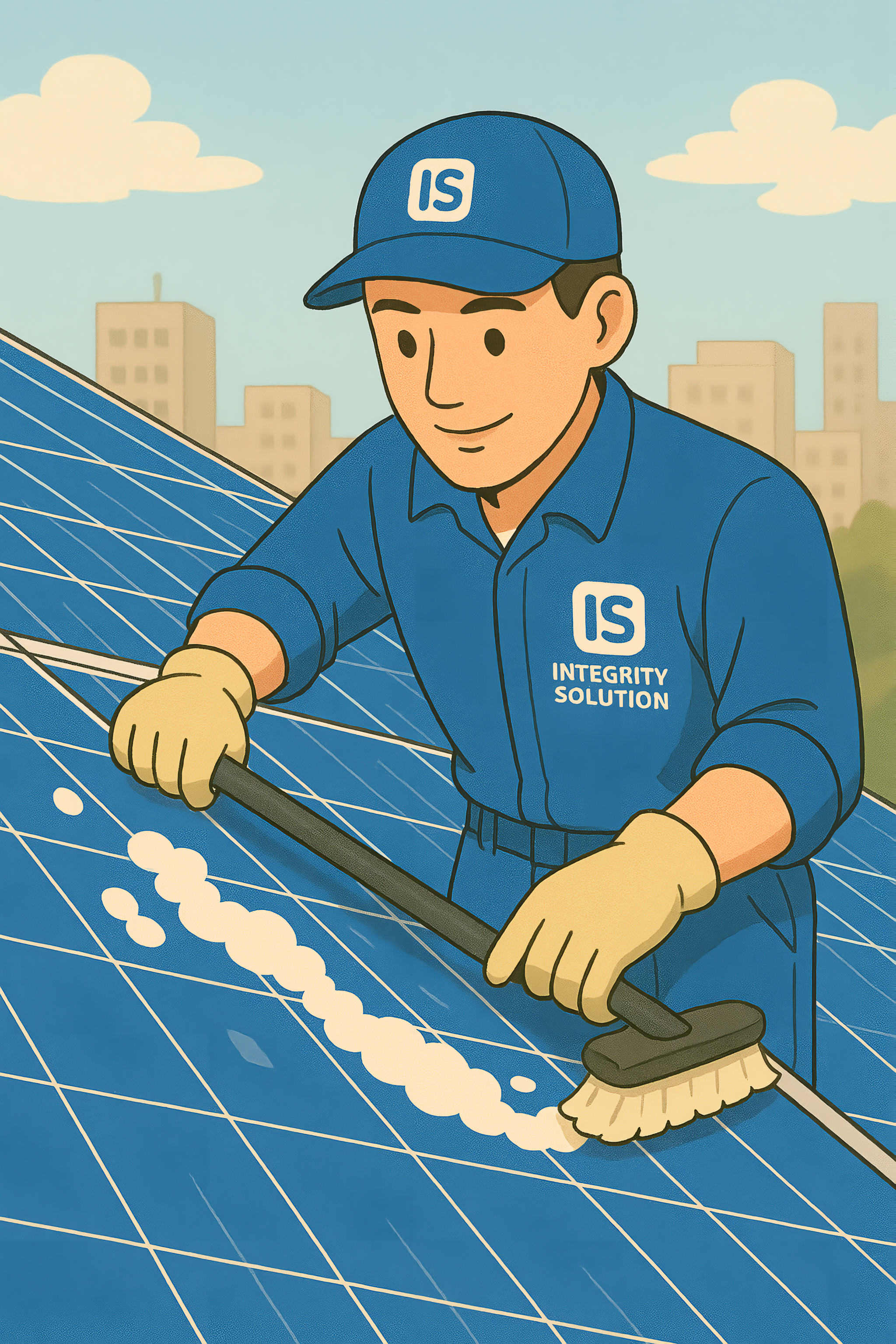 Solar panel cleaning